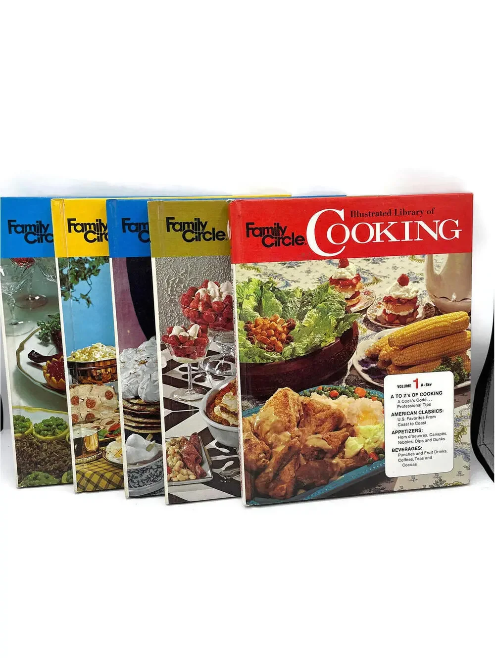 Vintage 1970s Family Circle Cookbook Set: Illustrated Cooking Library
